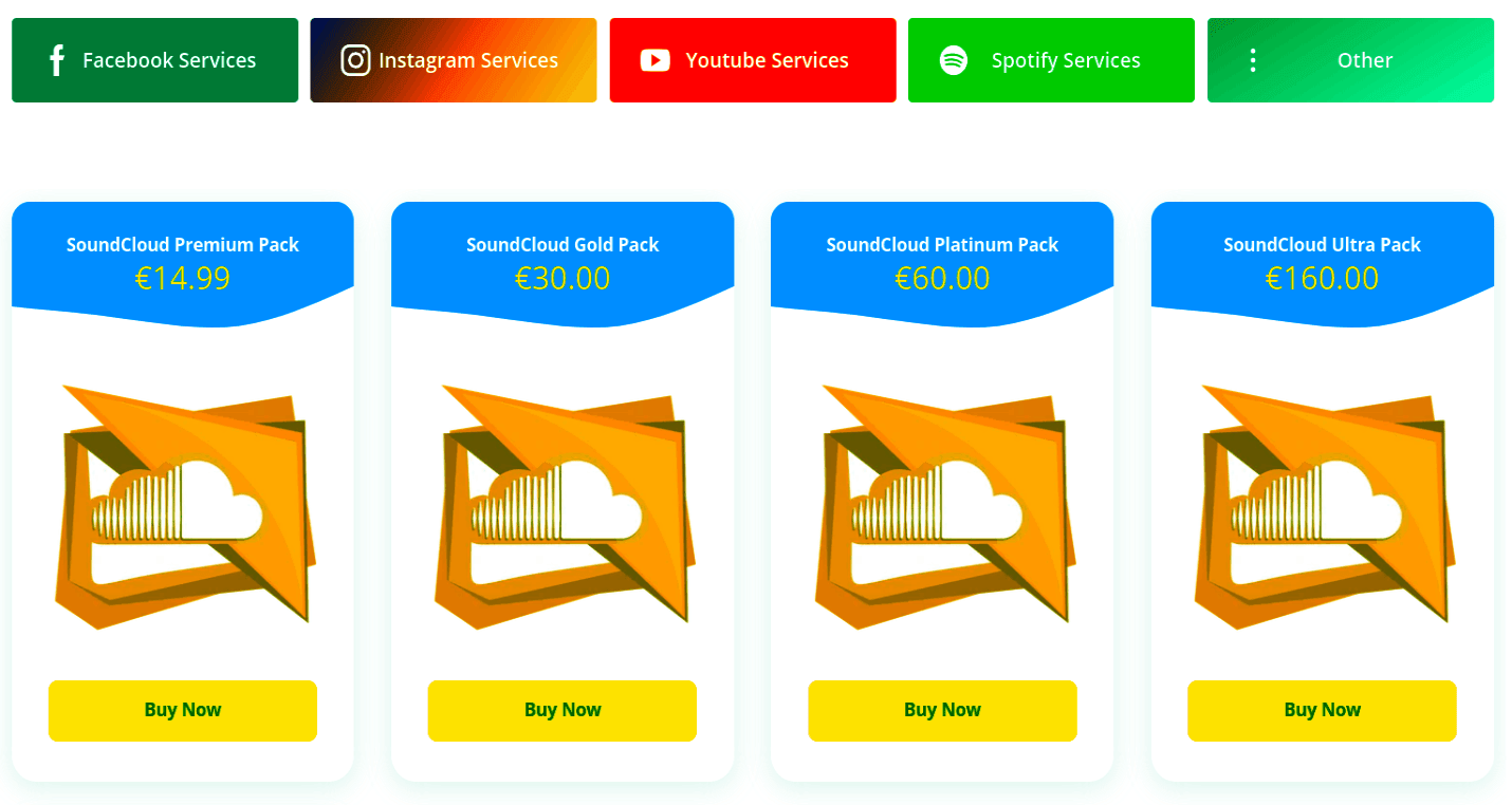 Buy soundcloud pack | Buy SoundCloud Premium Package Include: Play, Like, Retweet, Comment all in one cheap package, we offer the best price on SoundCloud service and promote your SC songs